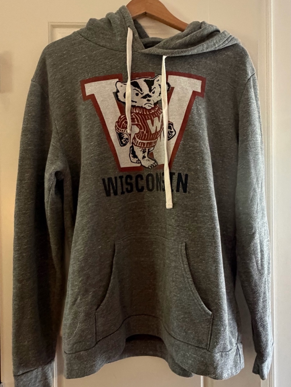 Gray Wisconsin Graphic Hooded Sweatshirt